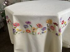 Vintage embroidered tablecloth for sale  BENFLEET