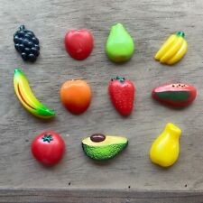 Lote de 11 ímãs de geladeira vintage frutas vegetais alimentos plástico MCM comprar usado  Enviando para Brazil