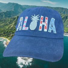 Boné chapéu ajustável Tommy Bahama azul bordado "Aloha" nuvem de coco Martini comprar usado  Enviando para Brazil