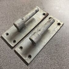 PAIR OF HEAVY DUTY GALVANISED GATE PIN BRACKET HINGES 6 1/2" SHED FIND, used for sale  Shipping to South Africa