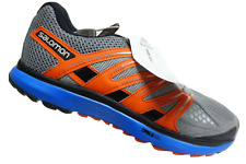 Brugt, SALOMON X-Scream City Trail Grey/Orange/Blue Sz 8.5 M Men Hiking Sneakers til salg  Sendes til Denmark