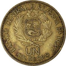 Moneda Perú 1 Sol de Oro | Casa de Moneda | Pilares de Hércules | KM240 | 1965 segunda mano  Embacar hacia Argentina