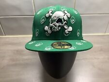 New Era Cap X Skull Head Bones 59Fifty FITTED Green Size 7 3/8 comprar usado  Enviando para Brazil