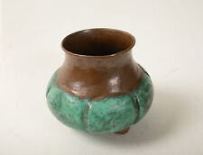Hammered Copper Bowl (D4R-20) 3 Feet (JSF6) Mexico Folk Arts Crafts Green for sale  Shipping to South Africa