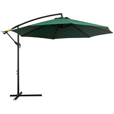 Outsunny 3m Ogrodowy parasol bananowy Parasol wspornikowy z korbą i podstawą, ciemnozielony, używany na sprzedaż  Wysyłka do Poland