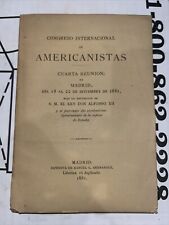 cuarta reunion del congreso internacional de americanistas 1881 comprar usado  Enviando para Brazil