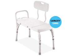 Adjustable Height Bath Transfer Bench Shower Chair 130kg Aluminium. Excellent Co, used for sale  Shipping to South Africa