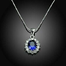 4 Ct Natural Blue Serendibite Silver 925 Women's With Chain Gemstones Necklace for sale  Shipping to South Africa