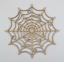 Wooden MDF Halloween Spider Web Shape Embellishment Decoration Craft 100 - 200mm for sale  Shipping to South Africa
