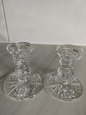 PAIR OF STAR OF DAVID CRYSTAL CANDLESTICK HOLDERS for sale  Shipping to South Africa