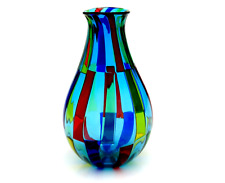 Assinado! Vaso de vidro Murano A Ballarin Art Pezzato patchwork forma livre garrafa comprar usado  Enviando para Brazil