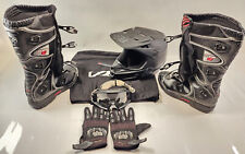 FOX Racing Dirtbike Bundle Lot Black Gloves Goggles V1 L Helmet Comp 5 Boots 12 for sale  Shipping to South Africa