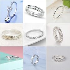 Fashion 925 Silver Rings for Women Jewelry Wedding Engagement Ring Gift Sz 6-10 d'occasion  Expédié en Belgium