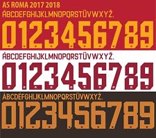Juego de nombres y números para AS Roma 2017/2018 conjunto de nombres de fútbol local/fuera segunda mano  Embacar hacia Argentina