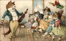 Usado, Postal Cat Fantasy Violín Clase GH Thompson Ernest Nister c1905 segunda mano  Embacar hacia Argentina