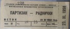 Boletos de fútbol / 1958 / Boletos de la ex Yugoslavia / Partizan - Radnicki, usado segunda mano  Embacar hacia Argentina