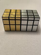 Paquete de 2 bloques de espejos del cubo de Rubik oro y plata, usado segunda mano  Embacar hacia Argentina