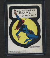 1975 Topps Avengers Viúva Negra Marvel Super Heroes Adesivo Muito Bom/Excelente, usado comprar usado  Enviando para Brazil