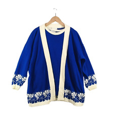Set of 2 Vintage FIRMAN Knitwear Cardigan Sweater Size 2X(20W-22W) Royal Blue, used for sale  Shipping to South Africa