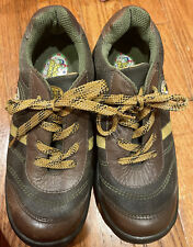 Usado, Zapatos de goma para niños talla 2 (EE. UU.), 33 (UE), 1 (Reino Unido) con cordones marrones y verdes segunda mano  Embacar hacia Argentina