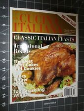 LA CUCINA ITALIANA MAGAZINE Holiday Issue Classic Italian Feast Fancy best food for sale  Carrollton