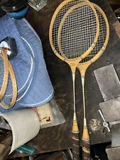 Par de raquetas de bádminton vintage con etiqueta dorada modelo profesional segunda mano  Embacar hacia Argentina