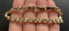 Genuine Swarovski Tennis Bracelet, Golden Glow, used for sale  Shipping to South Africa