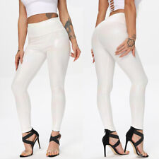 Ladies Women Wet Look PU Leather High Waist Leggings Stretch Pant PVC Trousers A for sale  OLDHAM