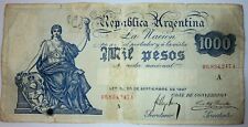 Billete de 1000 Pesos 1920 Argentina P# 249a Arana-Basualdo Raro segunda mano  Argentina 