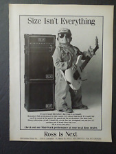 Anuncio de revista de amplificadores Ross 1989 mini pila - el tamaño no lo es todo segunda mano  Embacar hacia Argentina