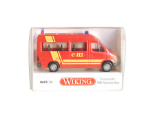 Used, Mercedes MB Sprinter bus fire brigade fire engine 112, Wiking 0601 26 1:87 H0 original packaging for sale  Shipping to South Africa