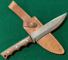 Usado, Faca de sobrevivência usada Hobby Hut Full Tang Bushcraft aço damasco bainha de couro comprar usado  Enviando para Brazil