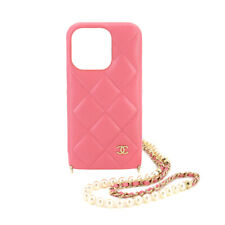 Capa de couro rosa AP3556 90214139 CHANEL Matelasse iPhone 14 PRO comprar usado  Enviando para Brazil