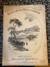 RARE ANTIQUE Sheet Music, Bonnie Banks O Loch Lomond , Campbell , Scotch Song, used for sale  Shipping to South Africa