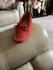 Minne Tonka Loafers Red Suede Slip ons Vgc Size 6 for sale  Shipping to South Africa