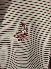 Adidas Polo Shirt Mens Large  Pinehurst Golf Club Resort Performance Red Stripes for sale  Shipping to South Africa