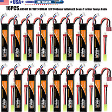 16 peças 11.1V 1400mAh Airsoft LiPo Stick bateria 30C com conector Deans plugue T comprar usado  Enviando para Brazil