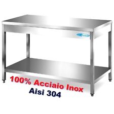 Tavolo In Acciaio Inox 100% AISI 304 cm 80x60x85/90h Gastronomia Professionale usato  Riccione