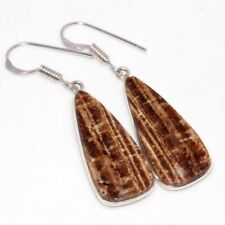 925 Silver Plated-Aragonite Ethnic Gemstone Handmade Earrings Jewelry 2" JW, used for sale  Shipping to South Africa