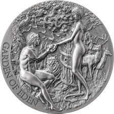 2023 Cameroon Bible Stories The Garden of Eden 2oz Silver Antiqued Coin for sale  Shipping to South Africa