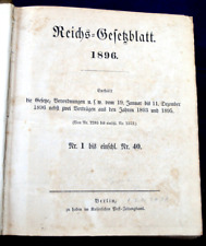 Reichsgesetzblatt 1896 einschl gebraucht kaufen  Rudolstadt