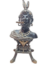 Bronze Nubian Black African Permament Lighter Victorian Era Blackamoor JGbx29 for sale  Shipping to South Africa