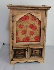 Vintage style Folk art Floral Doors Table Top/ Wooden Cabinet Cupboard, used for sale  Shipping to South Africa