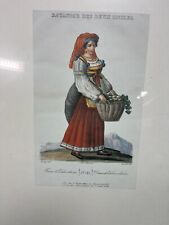 Litografia 1826 donna usato  Roma