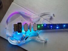 7V-4 Acrylic 6-string electric guitar with Colorful led light Humbucker Pickup for sale  Shipping to South Africa