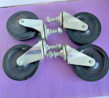 Used, 4  4" Ball Bearing Swivel Casters with 1/2" Threaded Stem Mount for sale  Shipping to South Africa