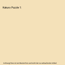 Kakuro puzzle th gebraucht kaufen  Trebbin