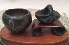 Usado, Vaso e cesta miniatura de cerâmica indígena arte popular nativa americana Catawba comprar usado  Enviando para Brazil
