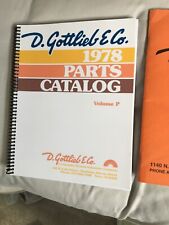 Gottlieb parts catalogues for sale  CHELTENHAM
