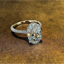 Usado, Anéis de prata esterlina 925 brilhantes AAA anel de zircão joias de casamento femininas tamanho 6-10 comprar usado  Enviando para Brazil